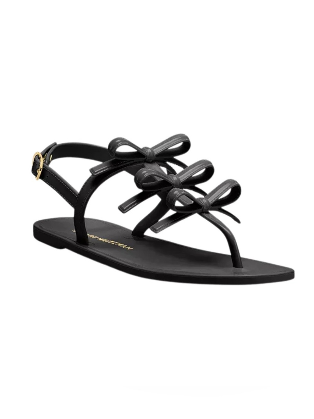 Stuart Weitzman "Felicity" Jelly Sandals with Bows size 8 in Black